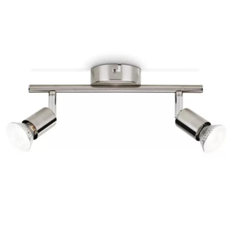 Philips 2er Limbali Decken-/Wandspot in Chrom matt mit 2 x GU10 Fassung IP20 - GU10 Leuchtmittel nicht enthalten