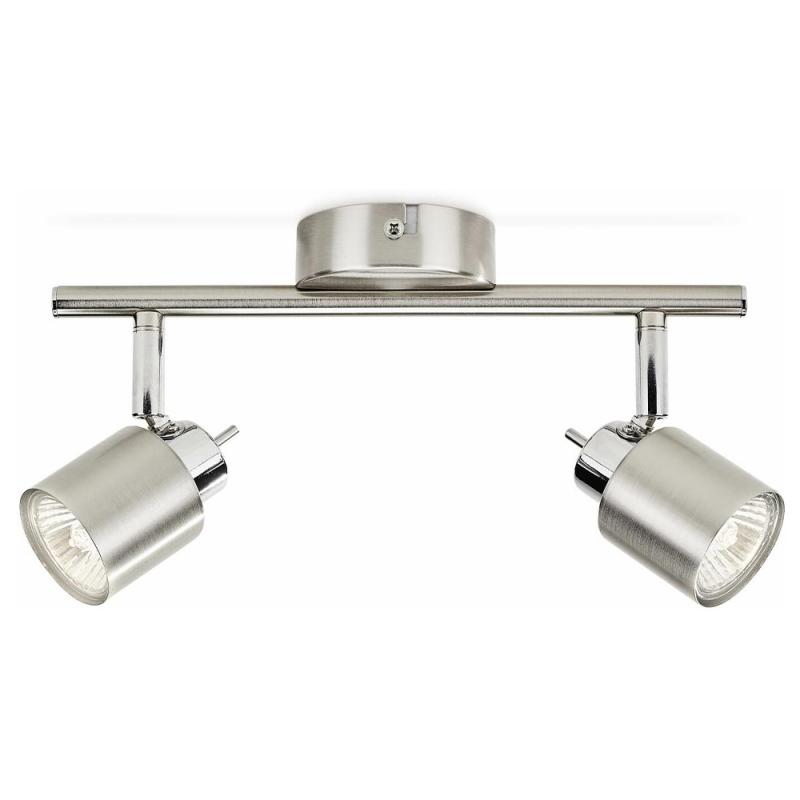 Philips 2er Meranti Decken-/Wandspot in Chrom mit 2 x GU10 Fassung IP20 - GU10 Leuchtmittel nicht enthalten
