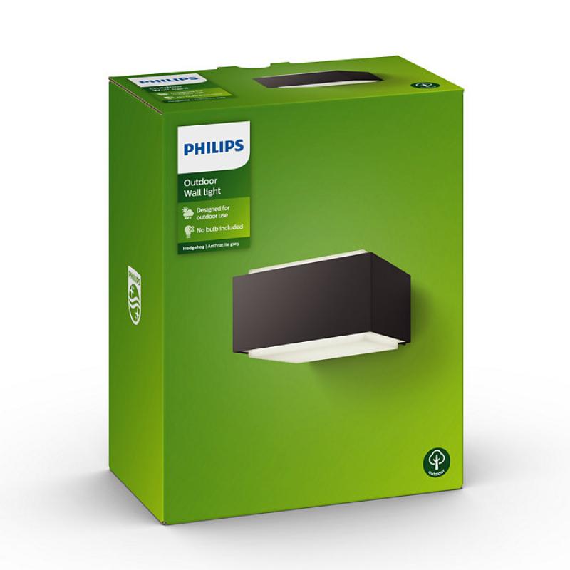 Philips myGarden Aussenwandleuchte Hedgehog Anthrazit