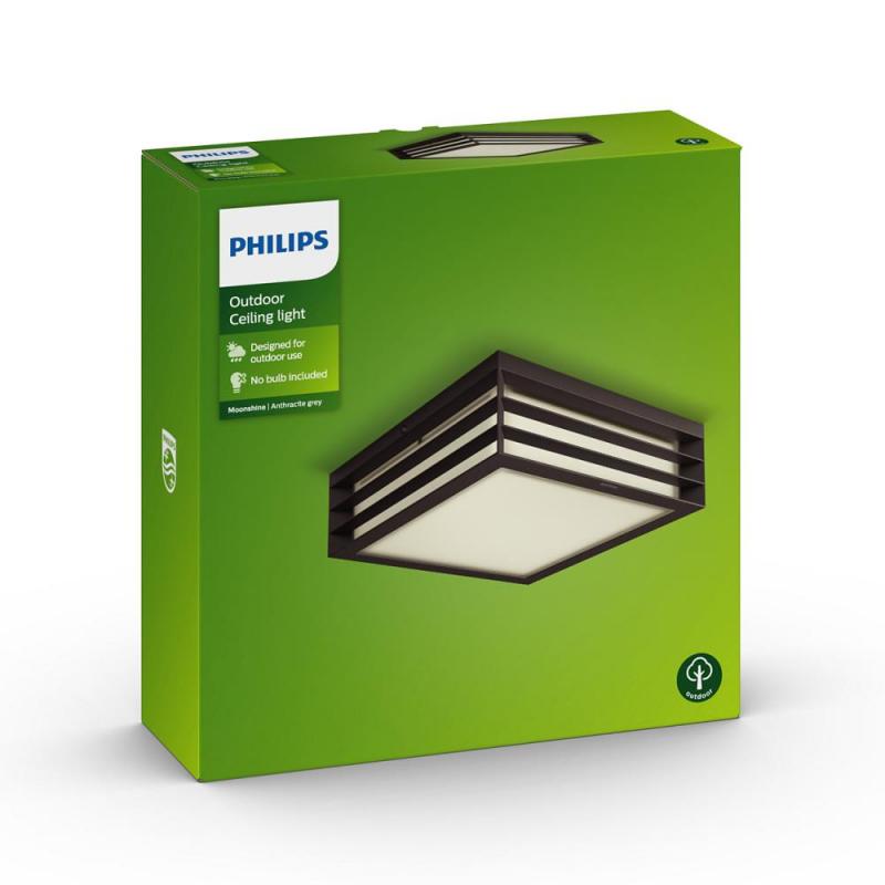 Philips myGarden Deckenleuchte Moonshine 1735093PN, Anthrazit, exkl. LM