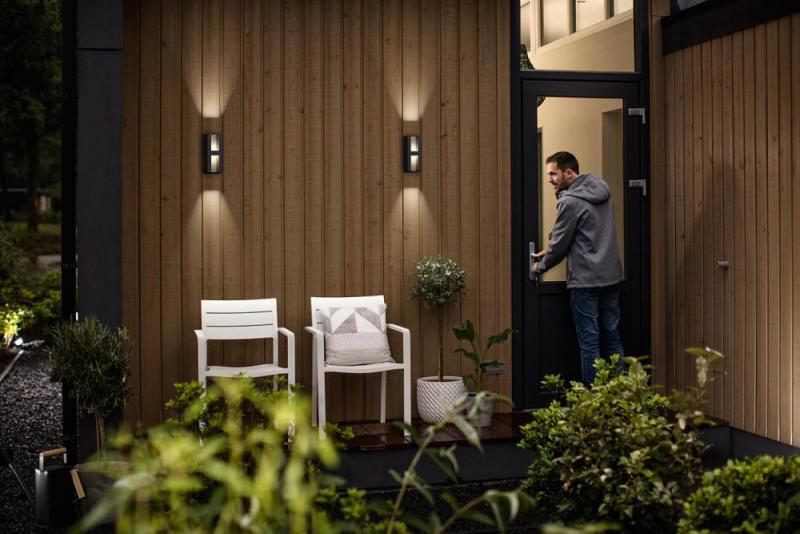 Philips myGarden LED Außenwandleuchte Shadow 1000lm Anthrazit