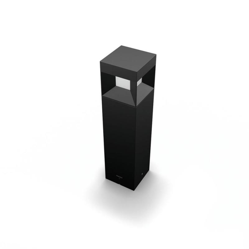 Philips 40cm hohe LED Wegelleuchte Parterre Schwarz mit leistungsstarken 800 Lumen & warmweißem Licht