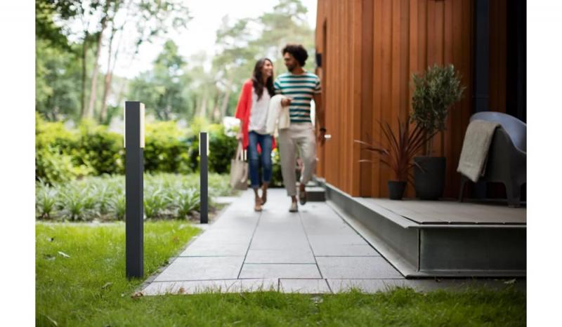 Philips LED Wegeleuchte STRATOSPHERE anthrazit warmweißes Licht