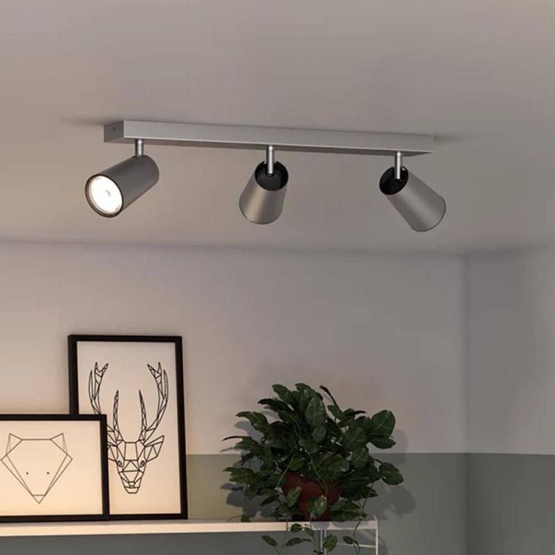 Philips myLiving Spot Paisley 3-flammig mit schwenkbaren Leuchtköpfen Aluminium moderne Wohnbeleuchtung