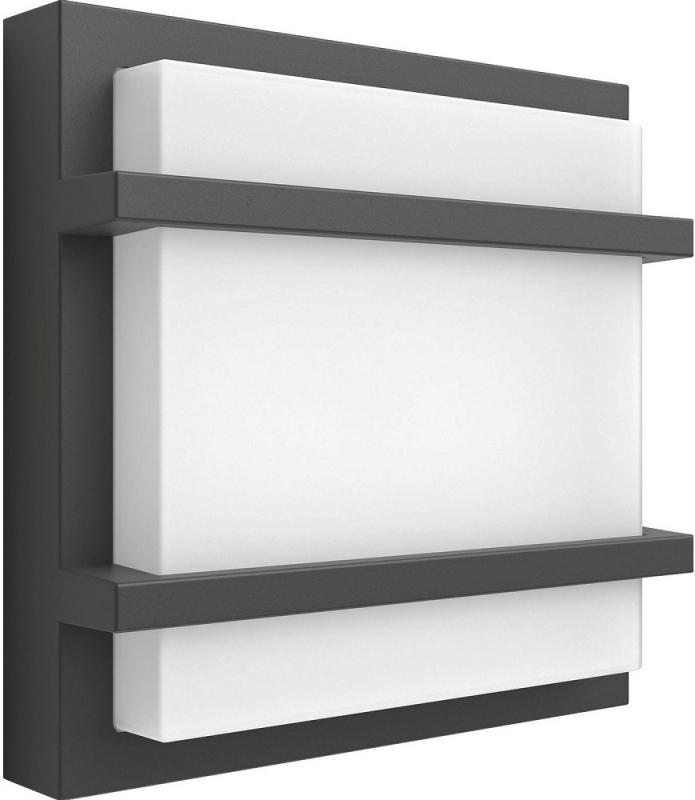 Philips Petronia LED Wandleuchte 12W 1200lm 4000K Anthrazit IP44