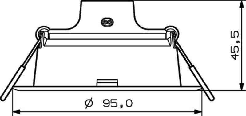 Philips myLiving  Runde LED Einbauleuchte MESON 6 Watt 6500K kaltweißes Licht