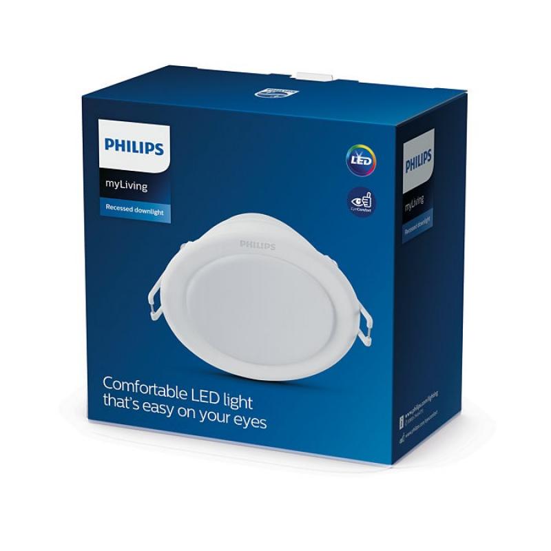 Philips myLiving  Runde LED Einbauleuchte MESON 6 Watt 6500K kaltweißes Licht