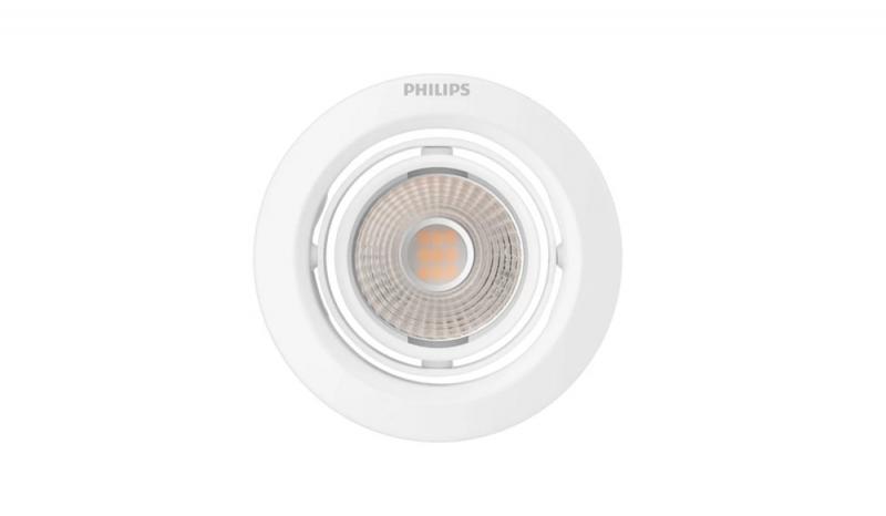 Philips Pomeron LED-Einbauleuchte SceneSwitch 7W 420lm 2700K Weiß - Einbaudurchmesser: 70–80 mm