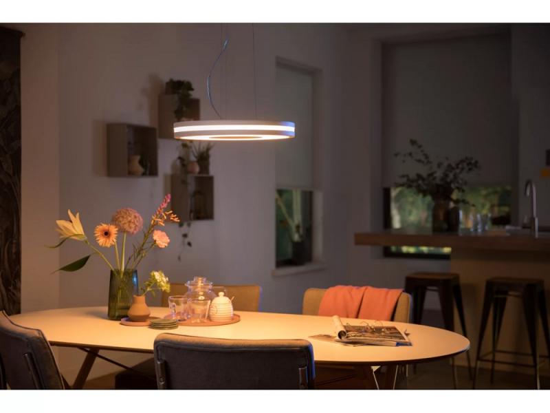 Philips Hue White Ambiance Pendelleuchte Being Weiß mit Dimmschalter für Bluetooth & ZigBee