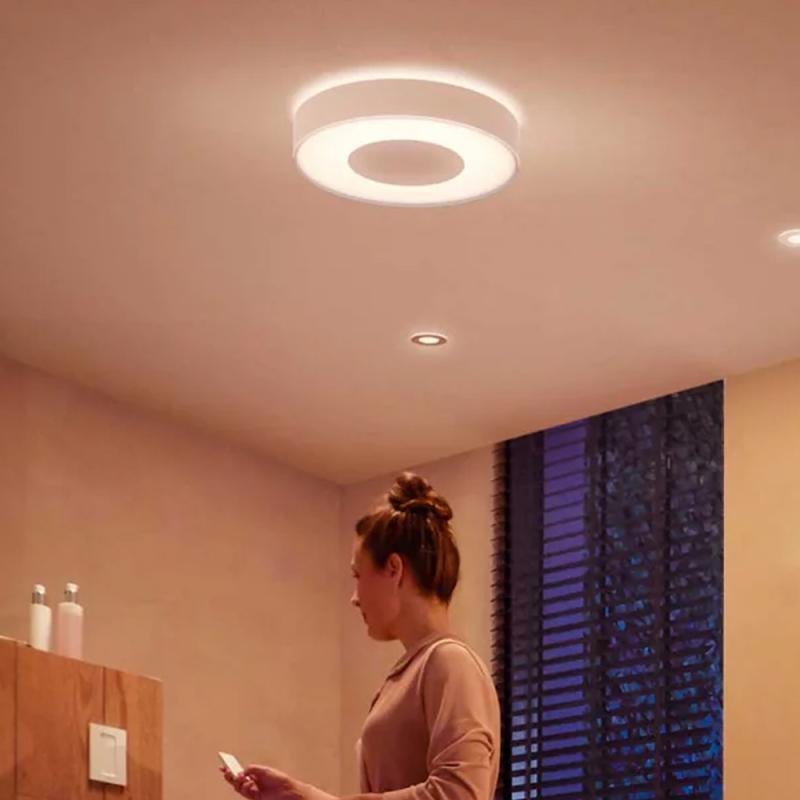 Philips Hue Xamento L Deckenleuchte weiß 42,5cm - IP44 Wasserbeständige smarte Badezimmerleuchte