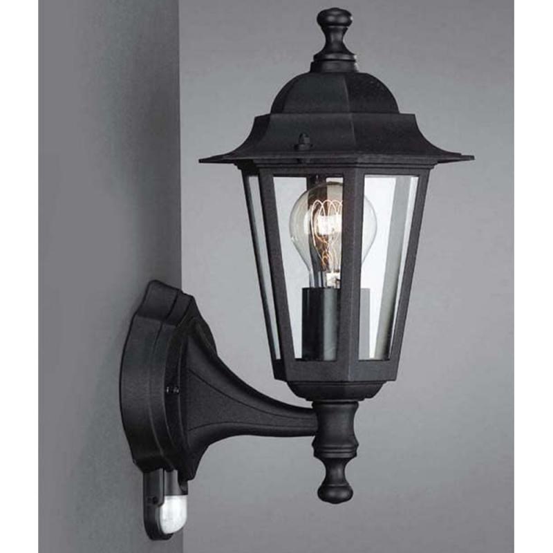 Philips IR Wandleuchte Peking in Schwarz mit  Bewegungsmelder in klassischer Form