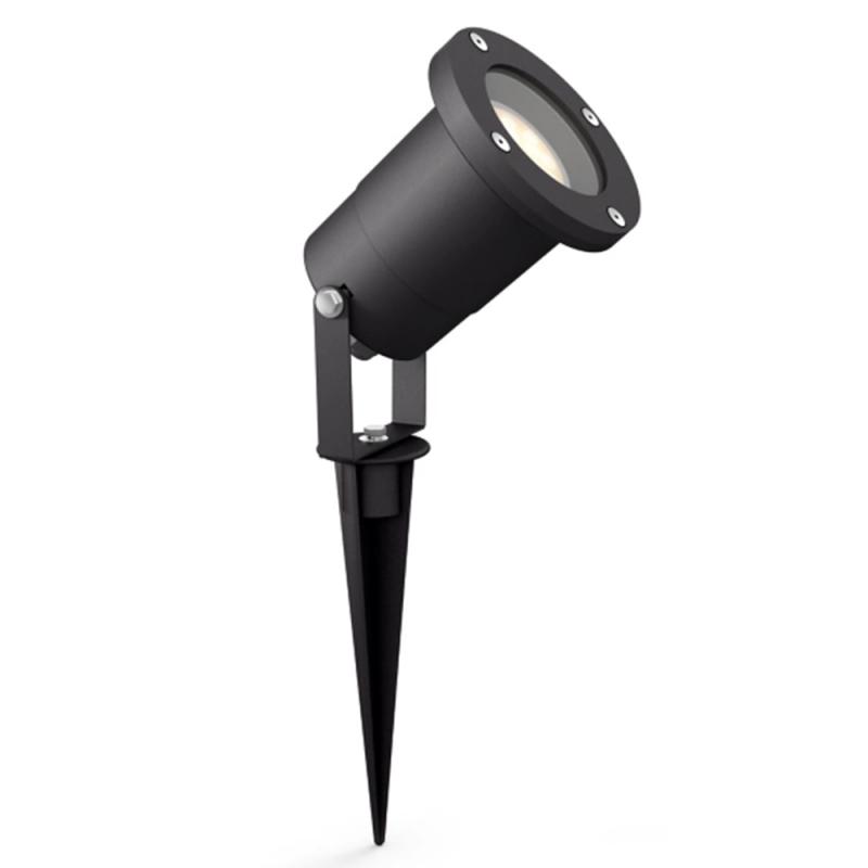 Philips Puled Bodenspot/Erdspieß in Schwarz 4,6 W mit warmweißem Licht