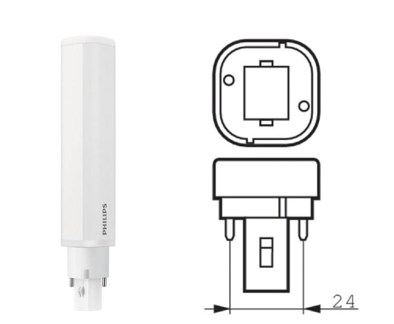 Philips G24d-3 CorePro PLC 2-Pin LED Lampe 8.9W wie 24W 4000K neutralweiß für KVG/VVG