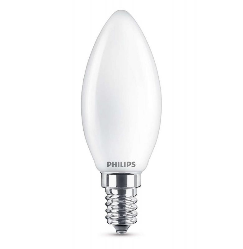 2er Set Philips E14 LED Classic Kerzenlampe 2,2W wie 25W Matt 2700K warmweißes Licht
