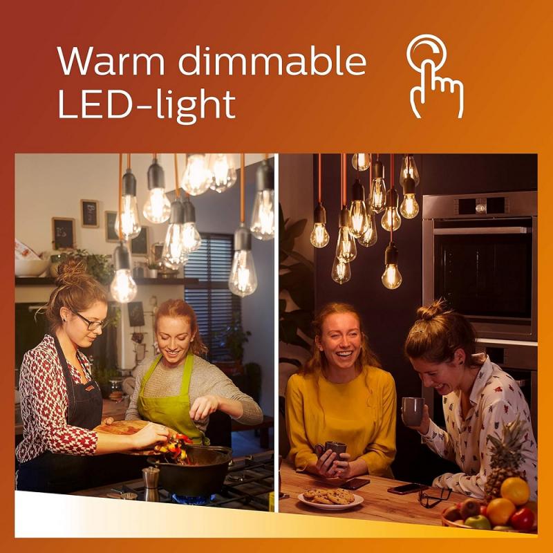 6er-Set PHILIPS GU10 LED Reflektor 3.8W wie 50W 36° Ausstrahlwinkel WarmGlow-dimmbar 2200K-2700K CRI90 mit hoher Farbwiedergabe