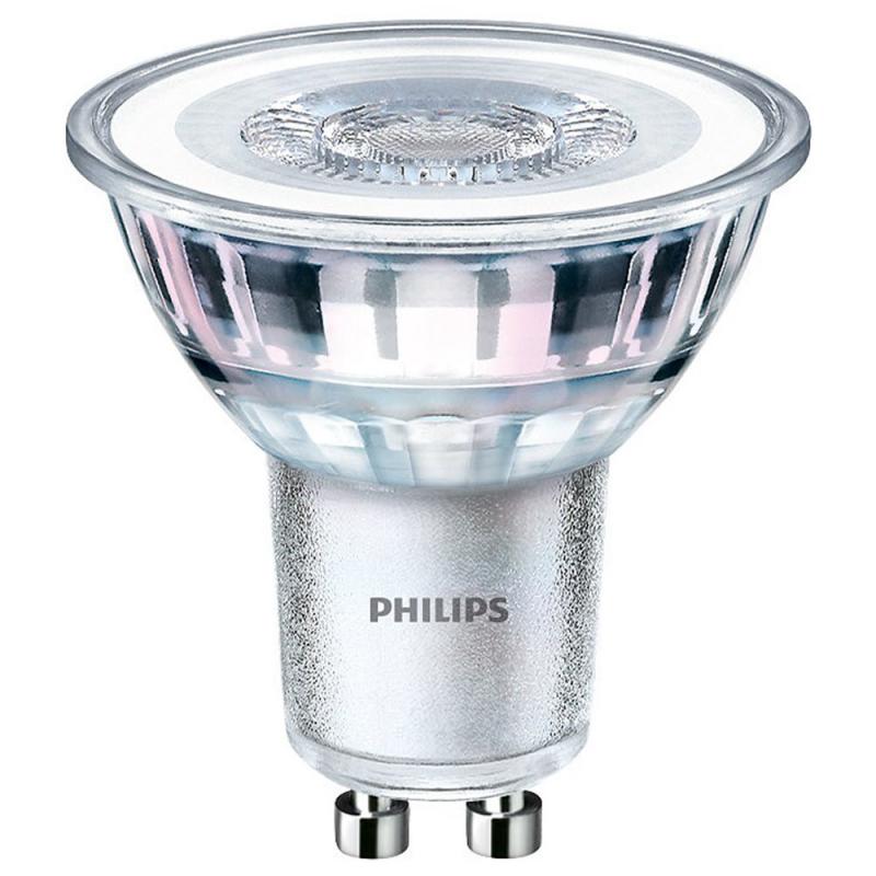 3er Pack Philips GU10 LED Strahler 4.6W wie 50W Glas 4000K neutralweißes Licht