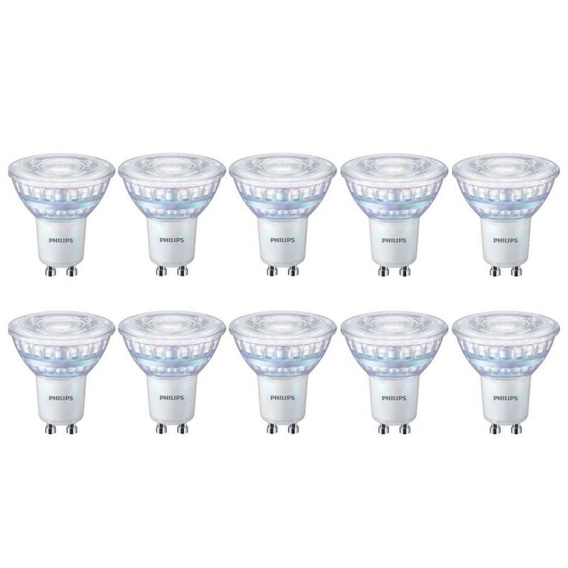 10 x Philips CorePro LED Spot GU10 LED 4W wie 35W dimmbar Glas 4000K universalweißes Licht