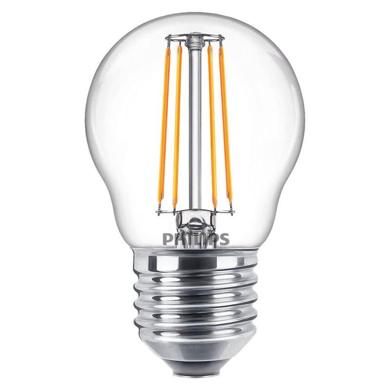 PHILIPS E27 Classic LED Lampe 4,3W wie 40 Watt warmweiss klar dekorative Filamentoptik