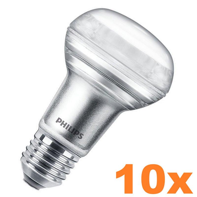 10er Sparpack PHILIPS CorePro LED Spot R63 E27 3W wie 40W 36° 2700K warmweißer Strahler