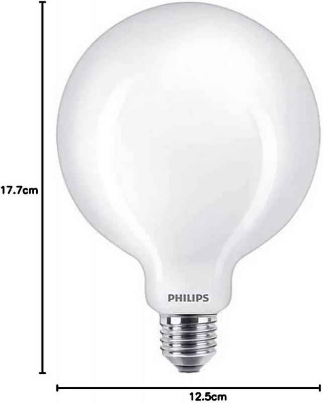 Aktion: Nur noch angezeigter Bestand verfügbar:  PHILIPS Helle E27 LED Globe Lampe G120 10.5W wie 100W 4000K neutralweißes  Licht mit Milchglas