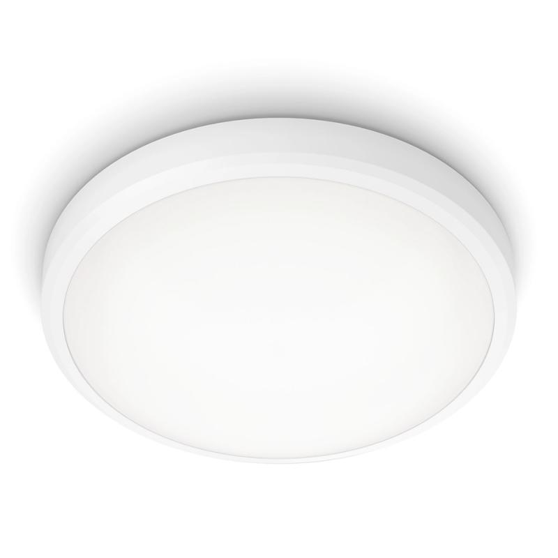 Philips LED Deckenleuchte Doris ø31cm weiß neutralweißes Licht 4000K mit Eye Comfort - auch für das Bad geeignet IP44