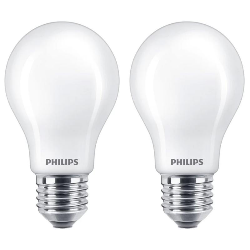 2er Pack PHILIPS E27 LED Lampe Milchglas 8,5W wie 75W warmweißes Licht