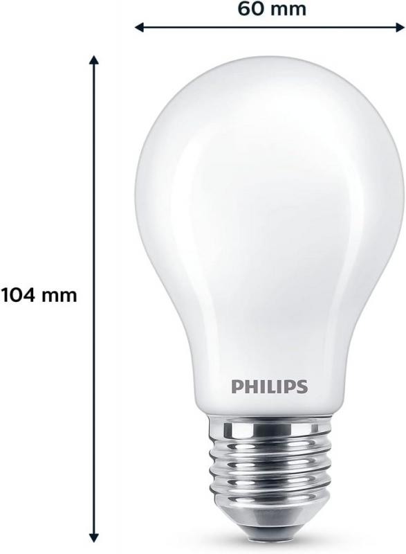 2-er Set PHILIPS E27 LED Lampe leistungsstark 10,5W wie 100W warmweisses blendfreies Licht