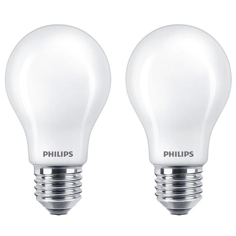 2er Spar-Set PHILIPS E27 LED Lampe leistungsstark 10,5W wie 100W warmweisses blendfreies Licht