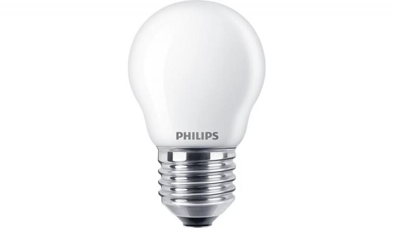 2er-Pack E27 PHILIPS LED Tropfenlampe 4.3W wie 40W warmes Licht Milchglas
