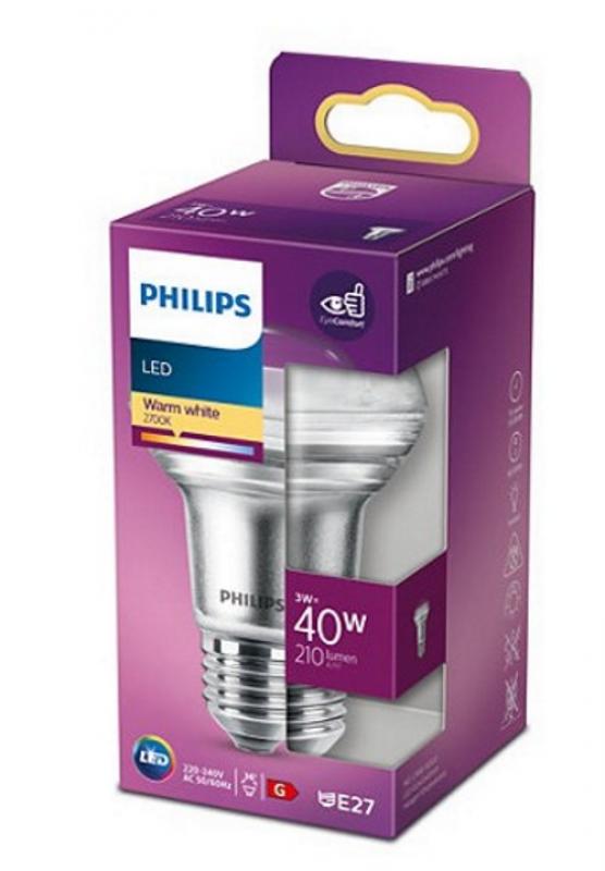PHILIPS E27 LED Reflektor R63 3W wie 40W 36° kleiner Abstrahlwinkel für Akzentbeleuchtung warmweiss
