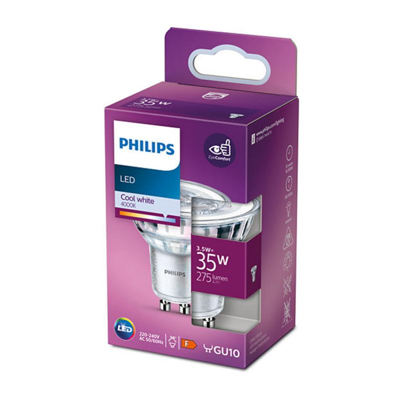 PHILIPS LED Strahler GU10 3.5W = 35W-Ersatz 36° Abstrahlwinkel universalweisses Licht