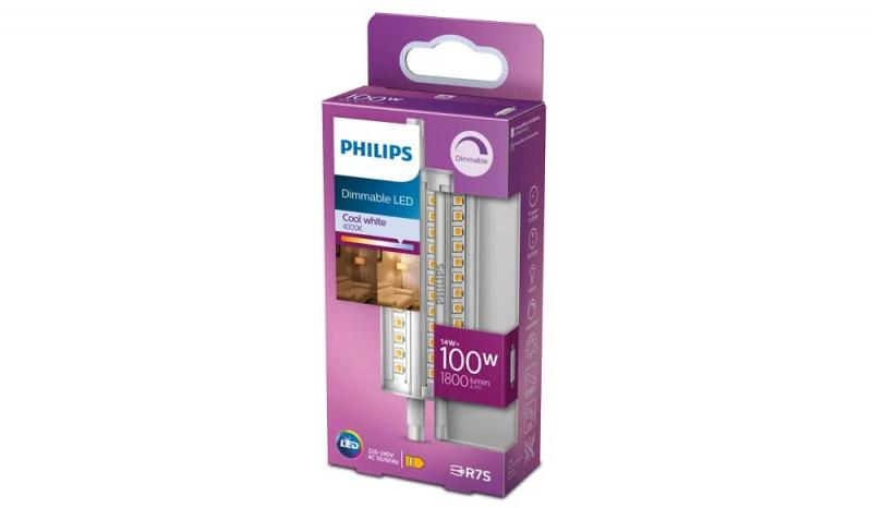 Philips 118mm LED R7s Stablampe 14W 4000K wie 100W dimmbar - neutralweißes Licht