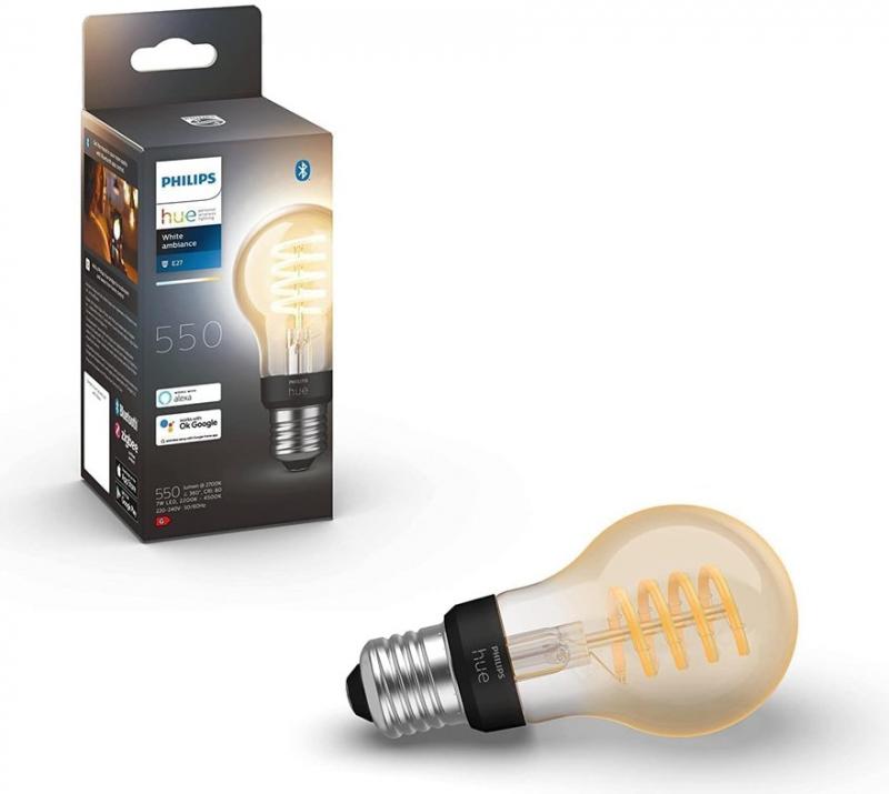Philips Hue White E27 Filament Retro LED Lampe 7W wie 40W - Vintage Edition mit Glühwedel - tunable White dimmbar