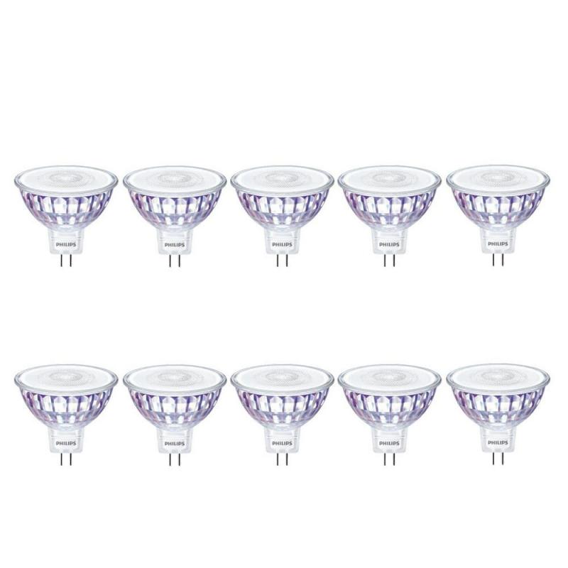 10er Pack Philips GU5.3  MASTER LED Spot Value MR16 7.5W wie 50W 3000K warmweiß 60° dimmbar