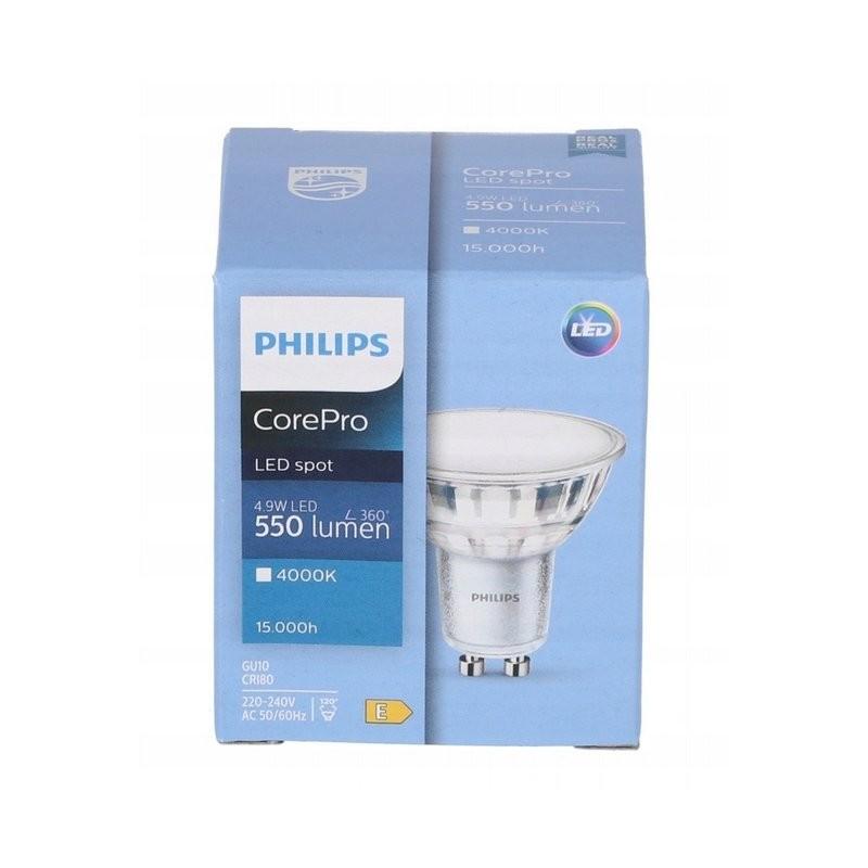 10 x Philips GU10 LED Strahler 4,9W wie 50W Glas neutralweiß breiter Abstrahlwinkel 120°