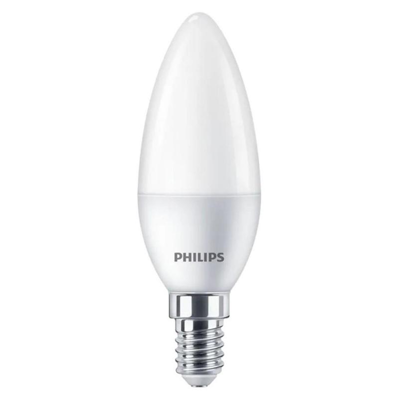 PHILIPS E14 CorePro LED Kerzenlampe 7W wie 60W 2700K warmweißes Licht opalweiß matt