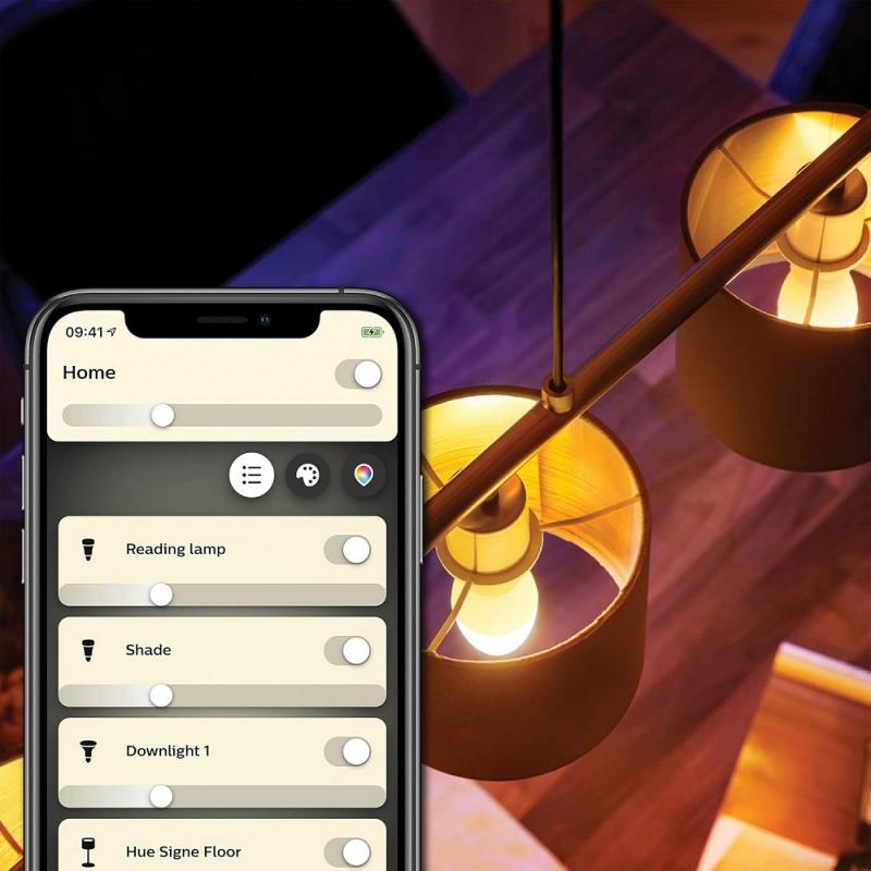Philips Hue White Warmweiß E14 LED Leuchtmittel Bluetooth & ZigBee dimmbar 5,5W wie 40W