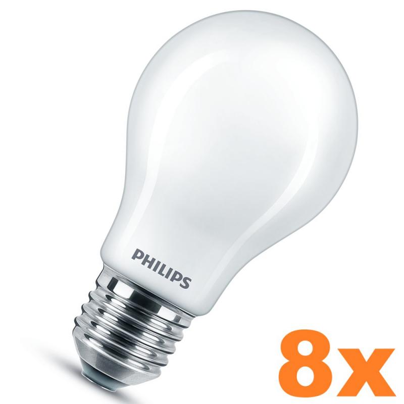 6er Sparset  Dimmbare mattierte PHILIPS E27 LED Lampe 3,4W wie 40W 2200-2700 K warmweiße Hausbeleuchtung