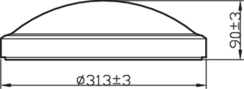 Philips LED Deckenleuchte Doris ø35cm schwarz warmweißes Licht 2700K mit Eye Comfort - auch für das Bad geeignet IP44