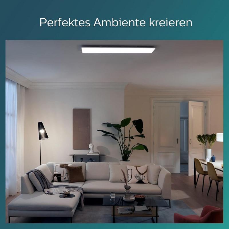 Superslim Philips LED-Panel Touch in rechteckiger Form 30x120cm mit Scene-Switch-Funktion neutralweißes Licht mit Eye Comfort