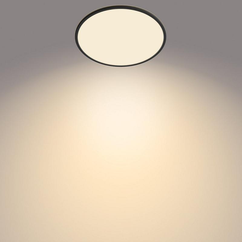Weiße Superslim Philips myLiving LED Deckenleuchte ø43cm warmweißes Licht mit Eye Comfort & Dimmen in Stufen