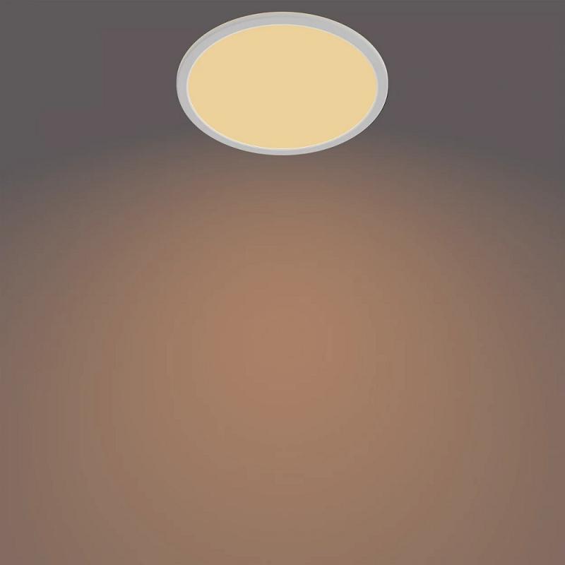Superslim Philips Bad LED Deckenleuchte weiß dimmbar ø25cm warmweißes Licht mit Eye Comfort IP44