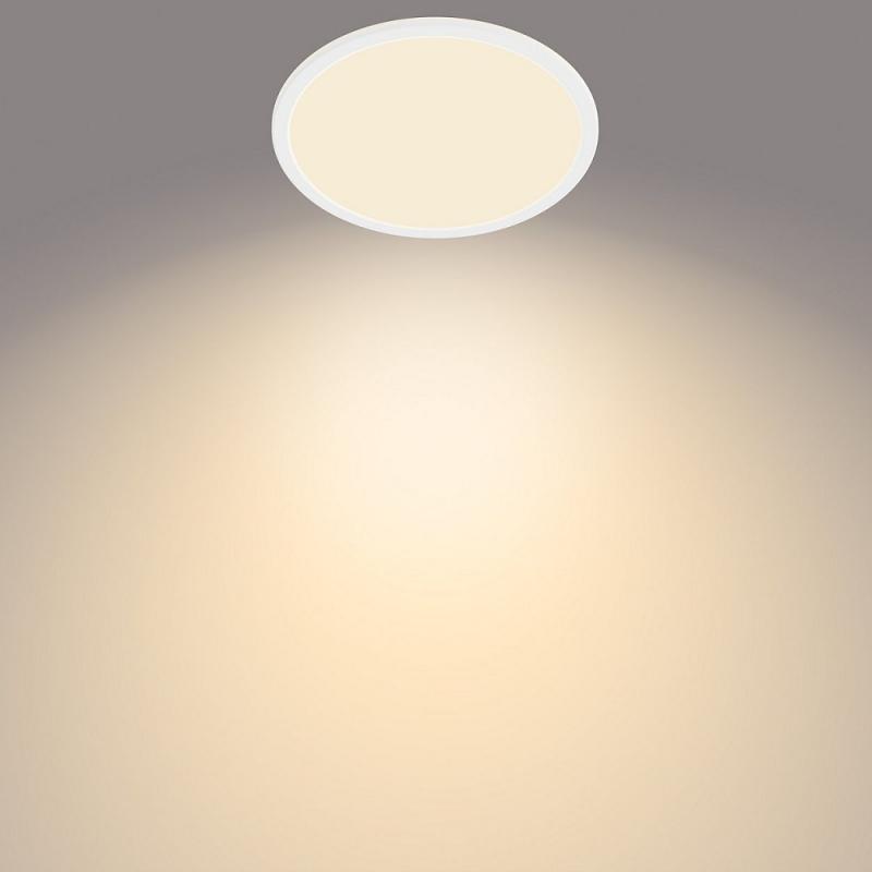 Superslim Philips Bad LED Deckenleuchte weiß dimmbar ø25cm warmweißes Licht mit Eye Comfort IP44