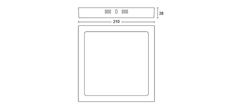 Philips Einbauspot Magneos Slim Surface eckig 12W weiß 2700K warmweißes Licht