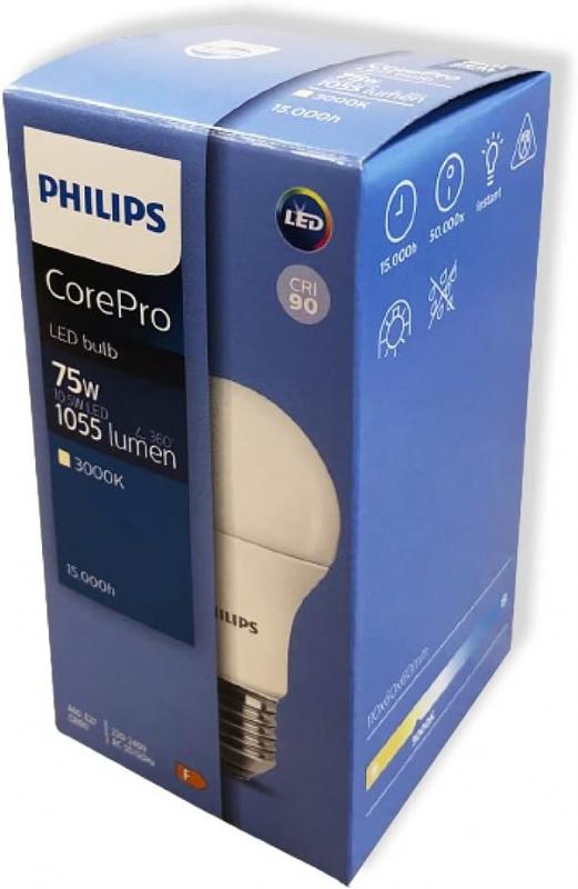 Helle Philips E27 LED CorePro LED Lampe 10W wie 75W 3000K warmweißes Licht mit hoher Farbwiedergabe 90Ra