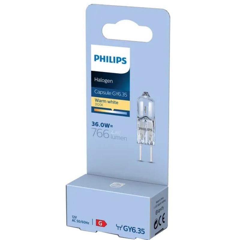 Philips  GY6.35 HALO CAPS 36W Halogen Warmweiß mit warmweissem Licht 2700K