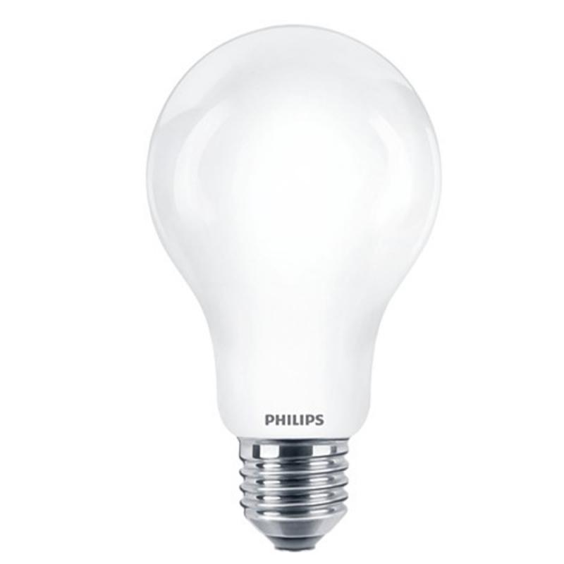 Leistungsstarke PHILIPS E27 CorePro LED Lampe in Birnenform 17,5W wie 150W warmweißes Licht & mattiertes Glas