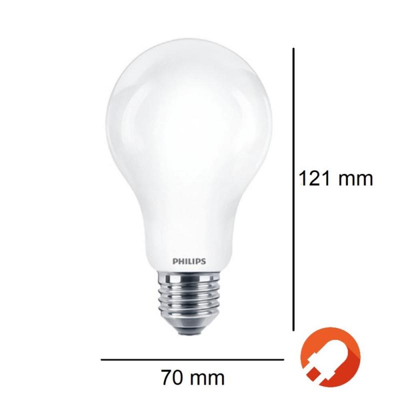 Leistungsstarke PHILIPS E27 CorePro LED Lampe in Birnenform 17,5W wie 150W warmweißes Licht & mattiertes Glas