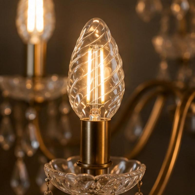 PHILIPS E14 LED Kerzenlampe gedreht 2W wie 25W warmweisses Licht