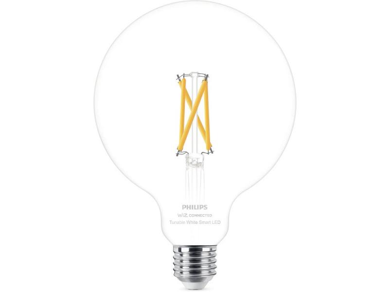 Philips WiZ Smart LED-Filament-Kugellampe G125 E27 7W wie 60W 806lm 2700–6500K dimmbar WiFi Bluetooth